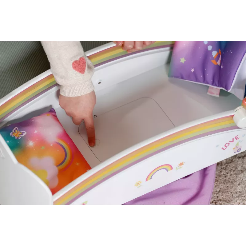 Doll bed ZAPF creation BABY born Rainbow Bed 835999 for 43 cm dolls