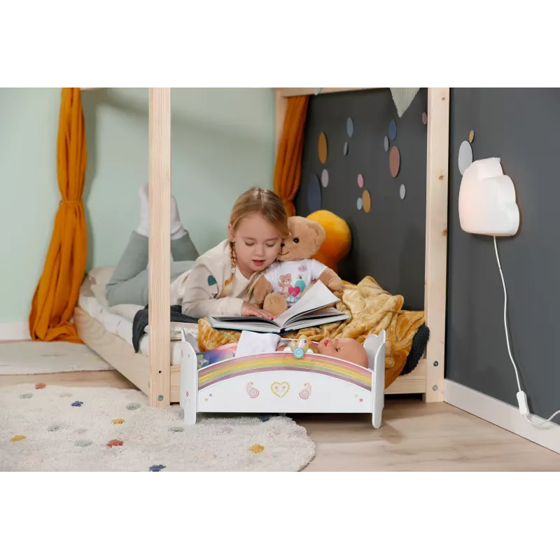Doll bed ZAPF creation BABY born Rainbow Bed 835999 for 43 cm dolls