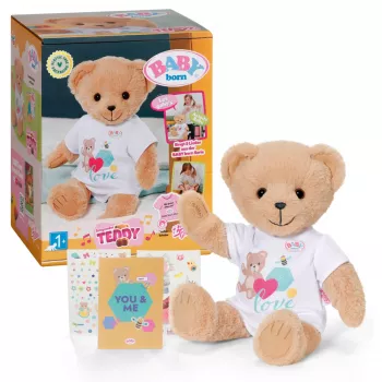 Soft toy zapf creation BABY born Singing Teddy 837962 — plush singing teddy bear for dolls