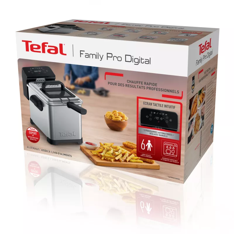 Tefal Family Pro FR507D Single 4 L Stand-alone 2400 W Deep fryer Stainless steel