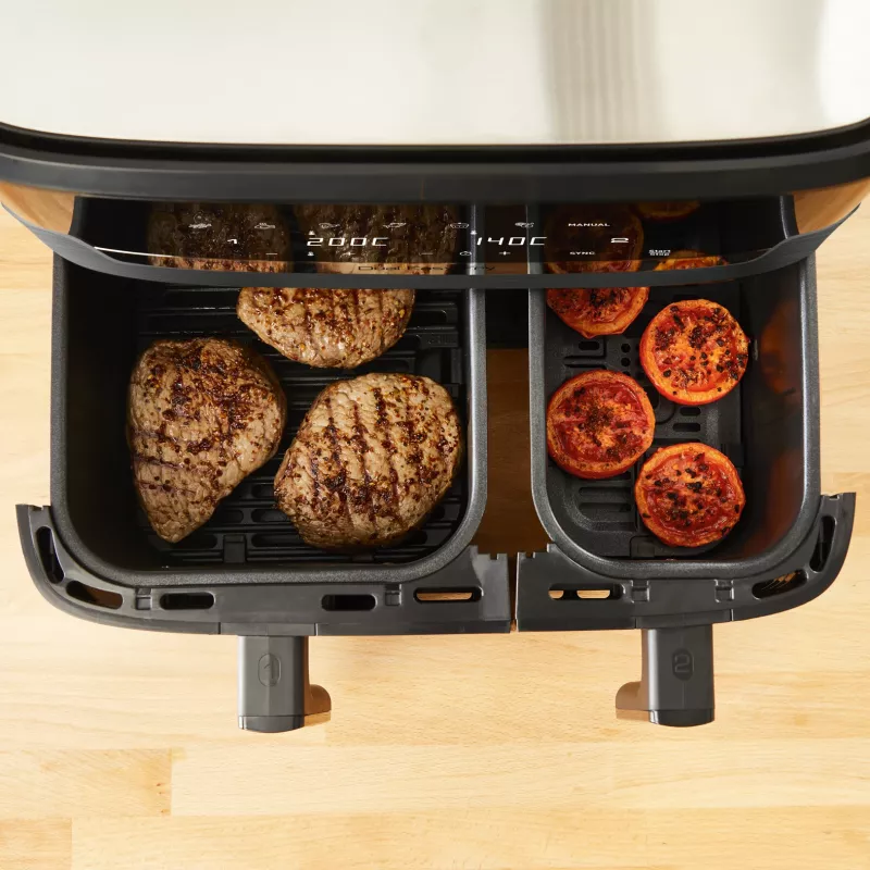 Tefal Dual Easy Fry & Grill EY905B Double 8.3 L Stand-alone 2700 W Hot air fryer Grey
