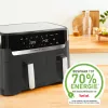 Tefal Dual Easy Fry & Grill EY905B Double 8.3 L Stand-alone 2700 W Hot air fryer Grey