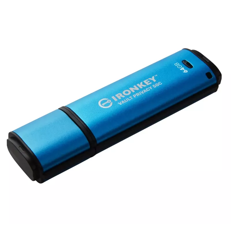 Kingston Technology IronKey 64GB USB-C Vault Privacy 50C AES-256 Encrypted, FIPS 197