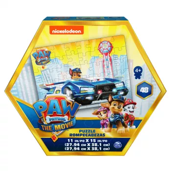 Games PAW Patrol The Movie, 48 Piece Jigsaw Puzzle for Kids Ages 4 and up, Chase