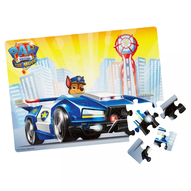 Games PAW Patrol The Movie, 48 Piece Jigsaw Puzzle for Kids Ages 4 and up, Chase