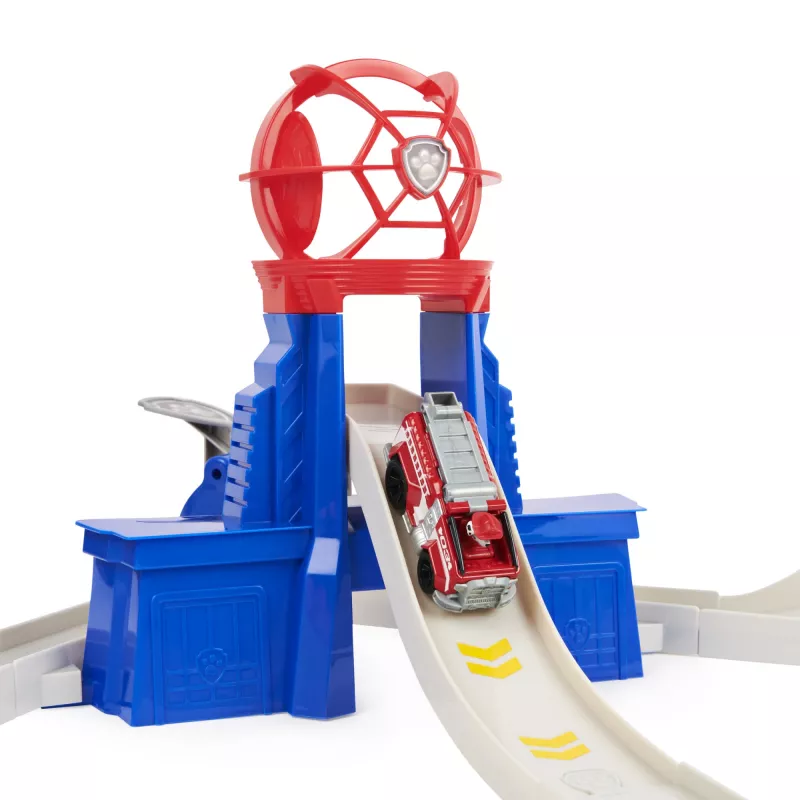 PAW Patrol , True Metal Total City Rescue Movie Track Set with Exclusive Marshall Vehicle, 1:55 Scale, Kids Toys for Ages 3 and up