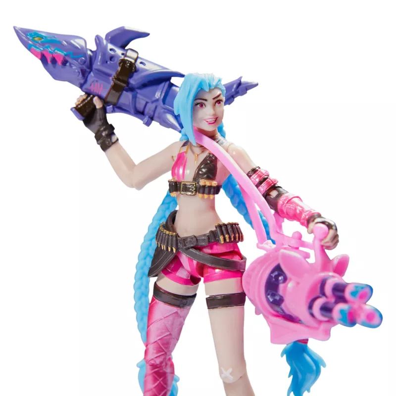 League of Legends , Dual Cities Pack w/ Exclusive Jinx, Heimerdinger, Vi, Caitlyn, and Ekko, 4-Inch Collectible Figures, Accessories, Ages 12 and Up