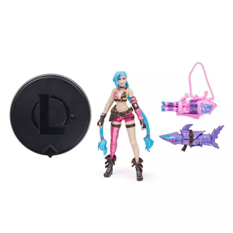League of Legends , Dual Cities Pack w/ Exclusive Jinx, Heimerdinger, Vi, Caitlyn, and Ekko, 4-Inch Collectible Figures, Accessories, Ages 12 and Up