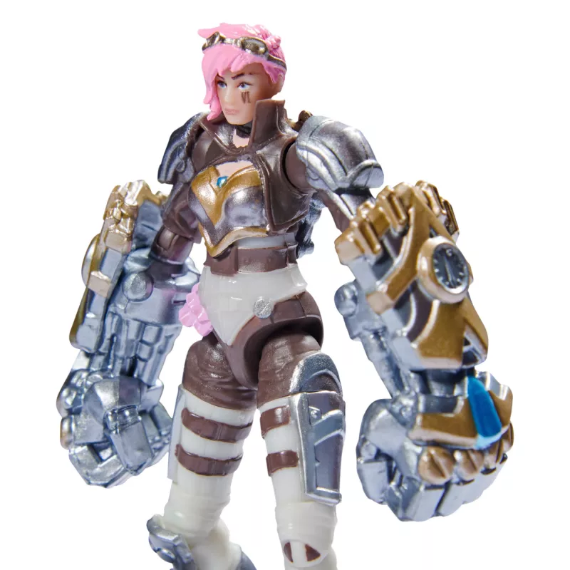 League of Legends , Dual Cities Pack w/ Exclusive Jinx, Heimerdinger, Vi, Caitlyn, and Ekko, 4-Inch Collectible Figures, Accessories, Ages 12 and Up