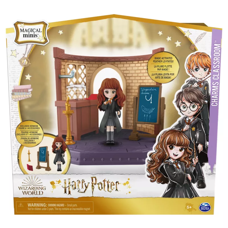 Wizarding World Harry Potter, Magical Minis Charms Classroom with Exclusive Hermione Granger Figure and Accessories, Kids Toys for Ages 5 and up