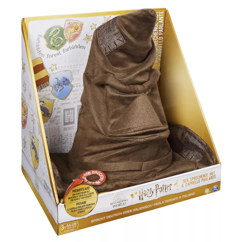 Wizarding World Harry Potter, Talking Sorting Hat with 15 Phrases for Pretend Play, Kids Toys for Ages 5 and up