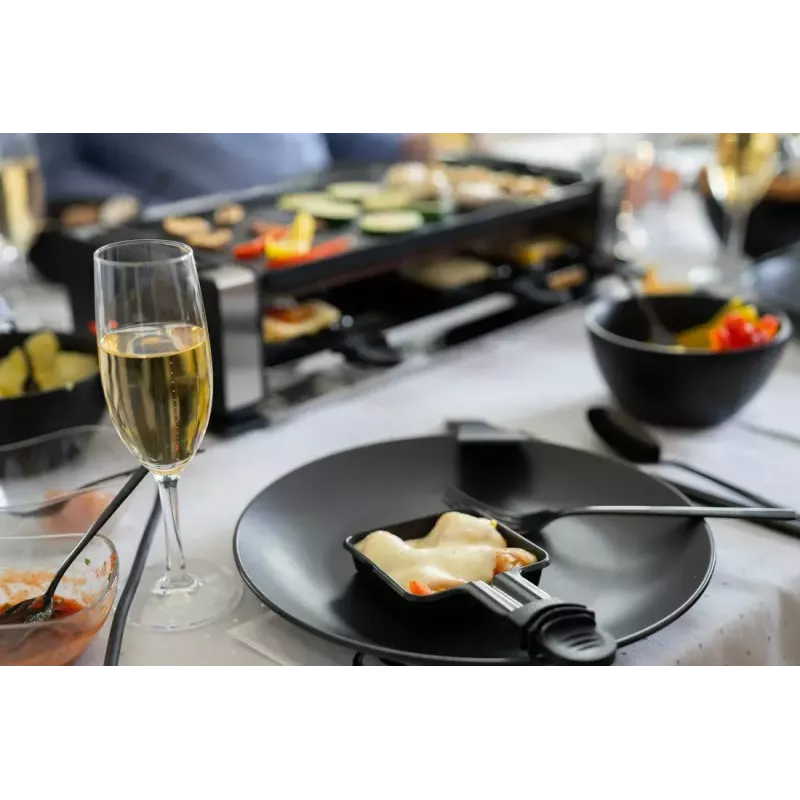 Unold 48730 raclette grill 8 person(s) 1200 W Black, Stainless steel