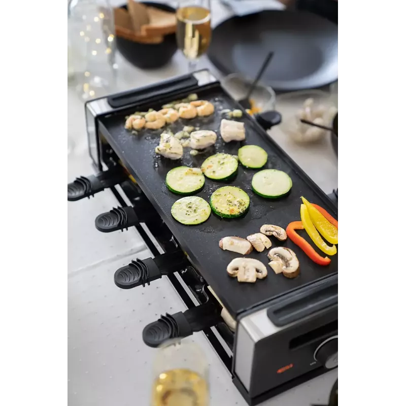 Unold 48730 raclette grill 8 person(s) 1200 W Black, Stainless steel