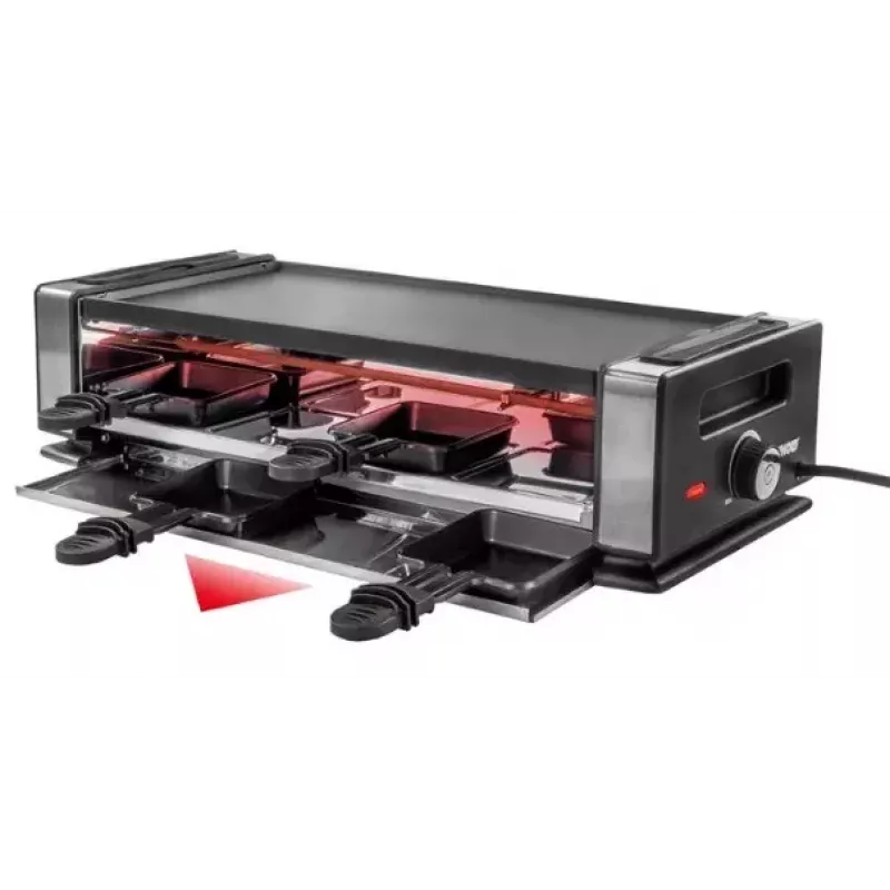 Unold 48730 raclette grill 8 person(s) 1200 W Black, Stainless steel