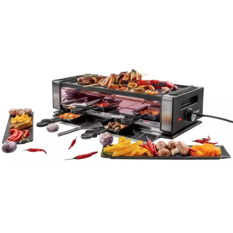 Unold 48730 raclette grill 8 person(s) 1200 W Black, Stainless steel