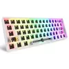 Compact 60% wired keyboard Sharkoon SKILLER SGK50 S4 — QWERTY German layout, RGB backlight, USB, 1.5 m cable, white