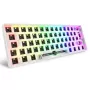 Compact 60% wired keyboard Sharkoon SKILLER SGK50 S4 — QWERTY German layout, RGB backlight, USB, 1.5 m cable, white