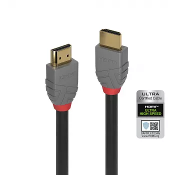 Lindy 3m Ultra High Speed HDMI Cable, Anthra Line, 3 m, HDMI Type A (Standard), HDMI Type A (Standard), 3D, 48 Gbit/s, Black