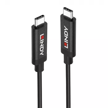 Lindy 5m Active USB 3.2 Gen 2 C/C Cable, 5 m, USB C, USB C, USB 3.2 Gen 2 (3.1 Gen 2), 10 Gbit/s, Black