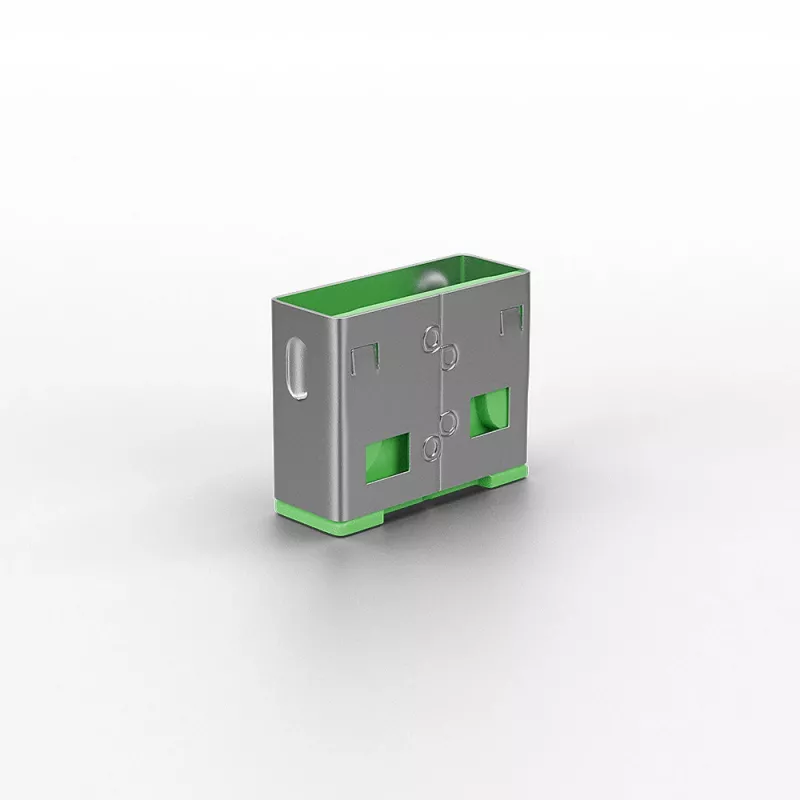 Lindy USB Port Blocker (without key) - Pack of 10, Colour Code: Green