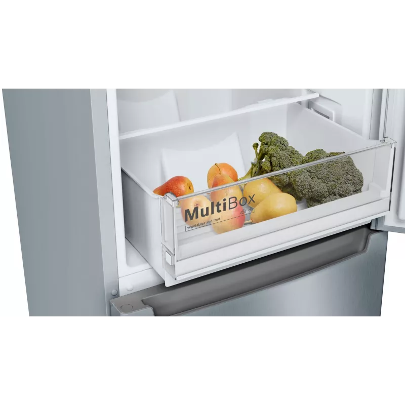 Bosch Serie 2 KGN33NLEB fridge-freezer Freestanding 282 L Stainless steel