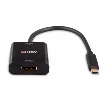 Lindy USB Type C to DisplayPort 4K144 Converter, USB Type-C, DisplayPort output, 3840 x 2160 pixels