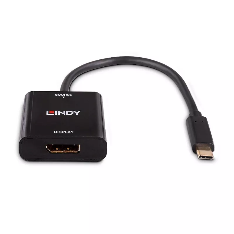 Lindy USB Type C to DisplayPort 4K144 Converter, USB Type-C, DisplayPort output, 3840 x 2160 pixels
