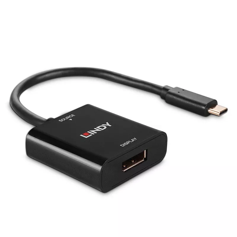 Lindy USB Type C to DisplayPort 4K144 Converter, USB Type-C, DisplayPort output, 3840 x 2160 pixels
