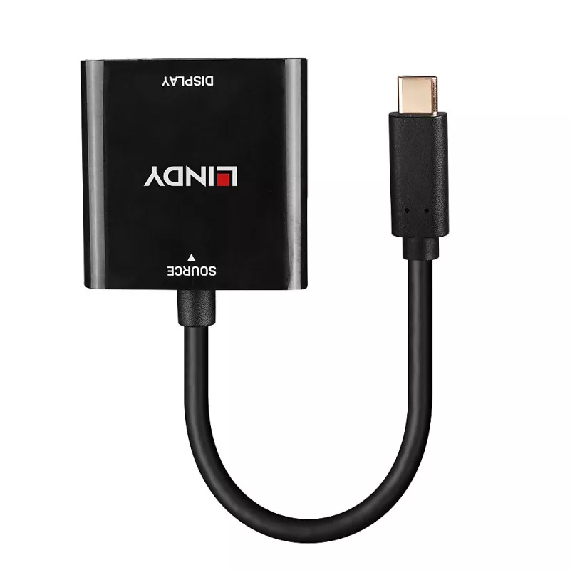 Lindy USB Type C to DisplayPort 4K144 Converter, USB Type-C, DisplayPort output, 3840 x 2160 pixels