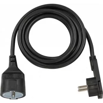 BRENNENSTUHL Short Extension Cable With Angled Flat Plug 3m