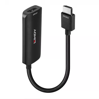 Lindy HDMI 4K60 to DisplayPort 1.2 Converter, 157 m, HDMI Type A (Standard), DisplayPort, Male, Female, Straight