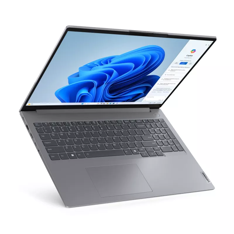 Lenovo ThinkBook 16 G7 ARP AMD Ryzen™ 5 7535HS Laptop 40.6 cm (16 inch) WUXGA 16 GB DDR5-SDRAM 512 GB SSD Wi-Fi 6E (802.11ax) Windows 11 Pro German Grey