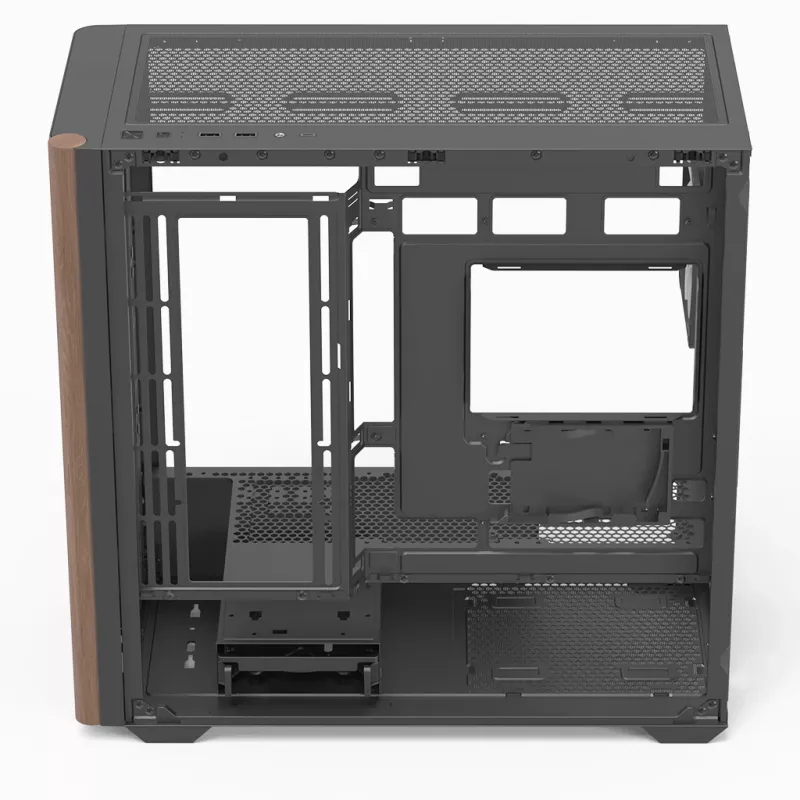 Mini Tower PC Aerocool D301A Black Wood ATX Power Supply