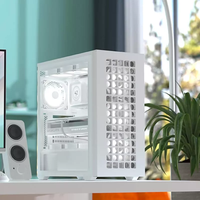 Aerocool D502A Midi Tower White
