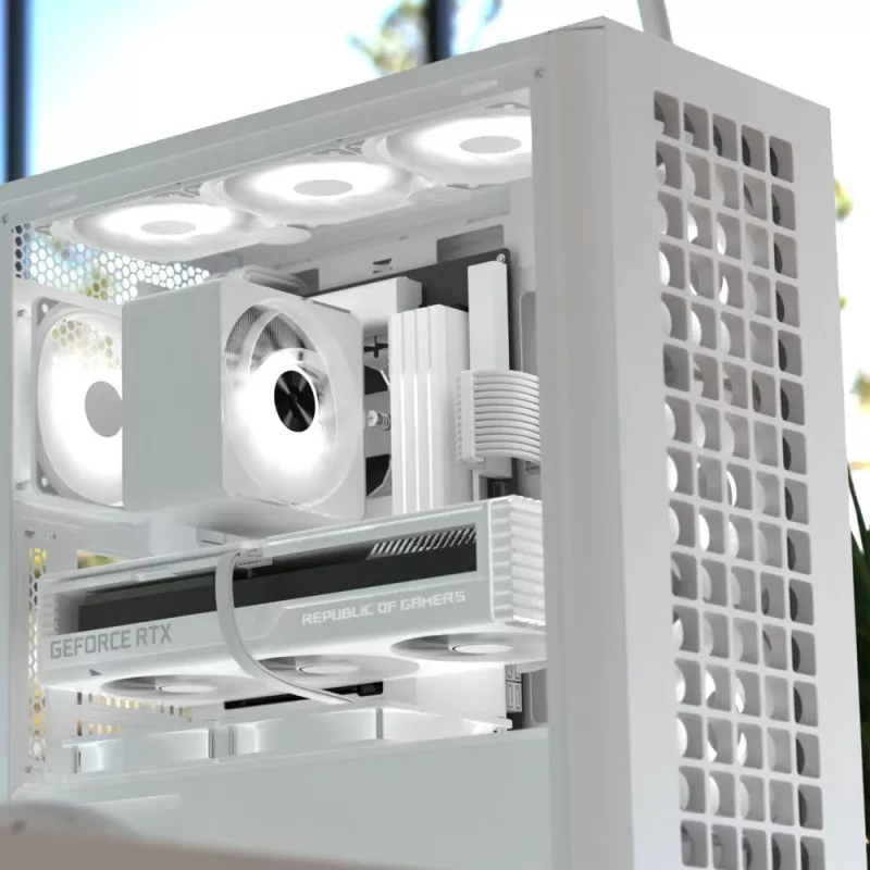 Aerocool D502A Midi Tower White