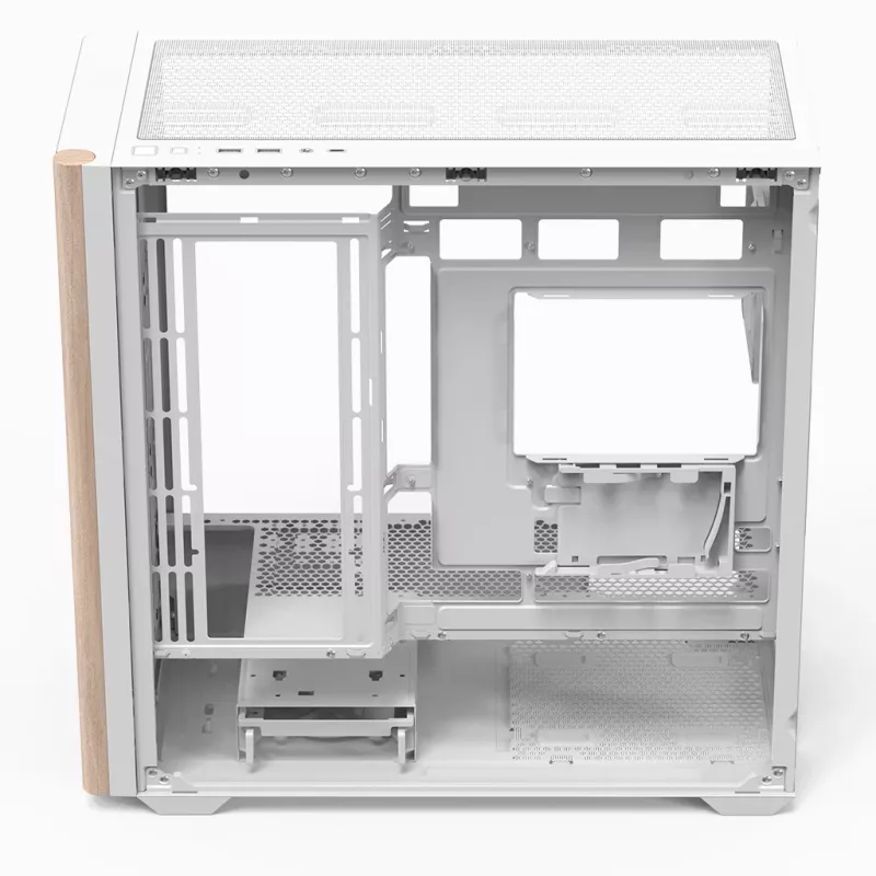 Aerocool D301A Mini Tower White, Wood