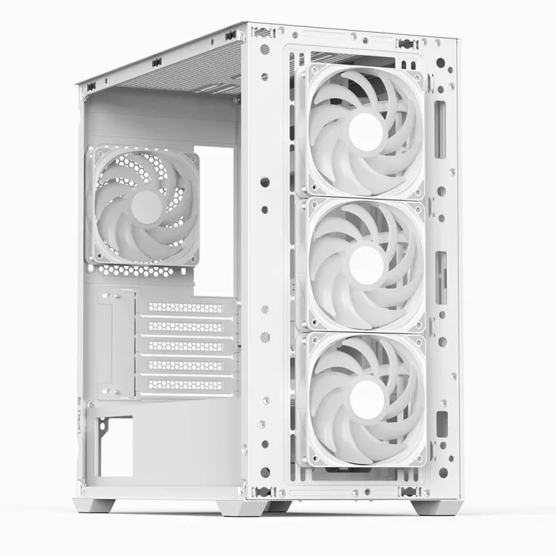 Aerocool D301A Mini Tower White, Wood