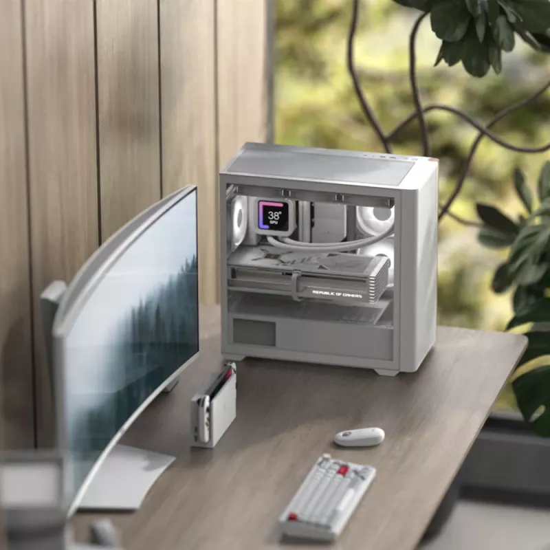 Aerocool D301A Mini Tower White, Wood