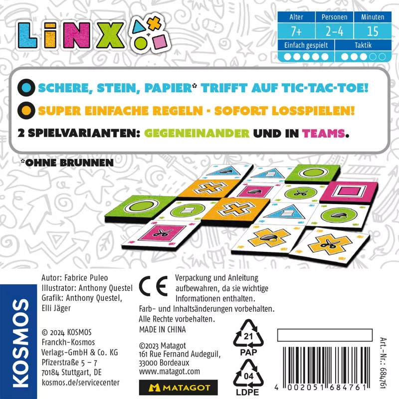 Kosmos Linx 15 min Board game Tile-based