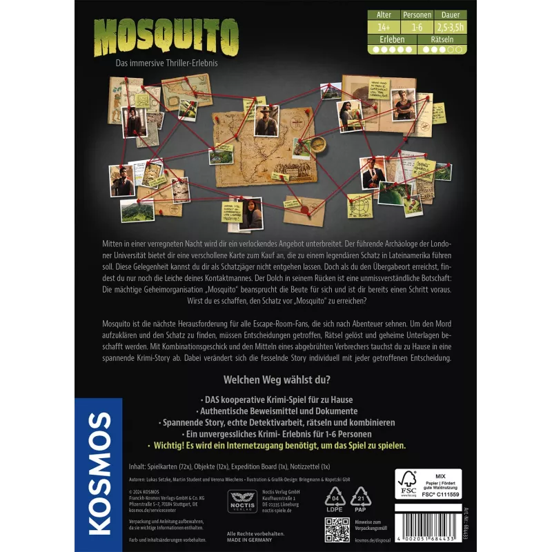 Kosmos Masters of Crime: Mosquito 210 min Board game Travel/adventure