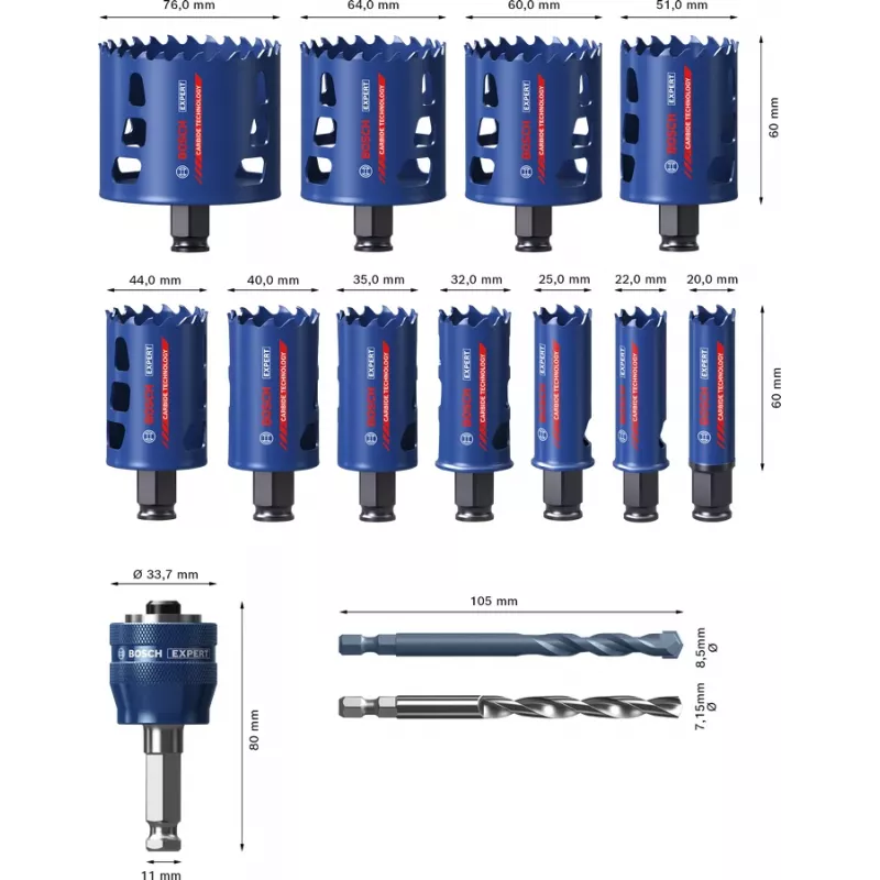 Bosch 2 608 900 447 drill hole saw 11 pc(s)