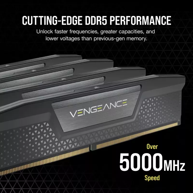 CORSAIR Memory 64GB - DDR5 (2x32gb) Dram 6600mt/s CL32 Memory Kit - Black Vengeance