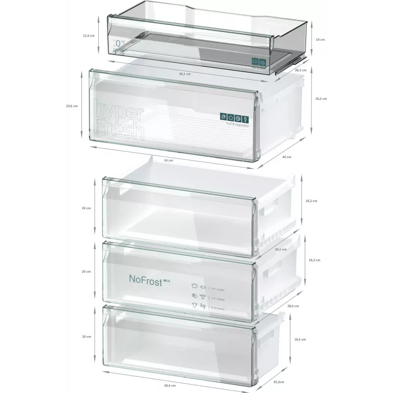 Siemens iQ300 KG49NXIBF fridge-freezer Freestanding 440 L Stainless steel