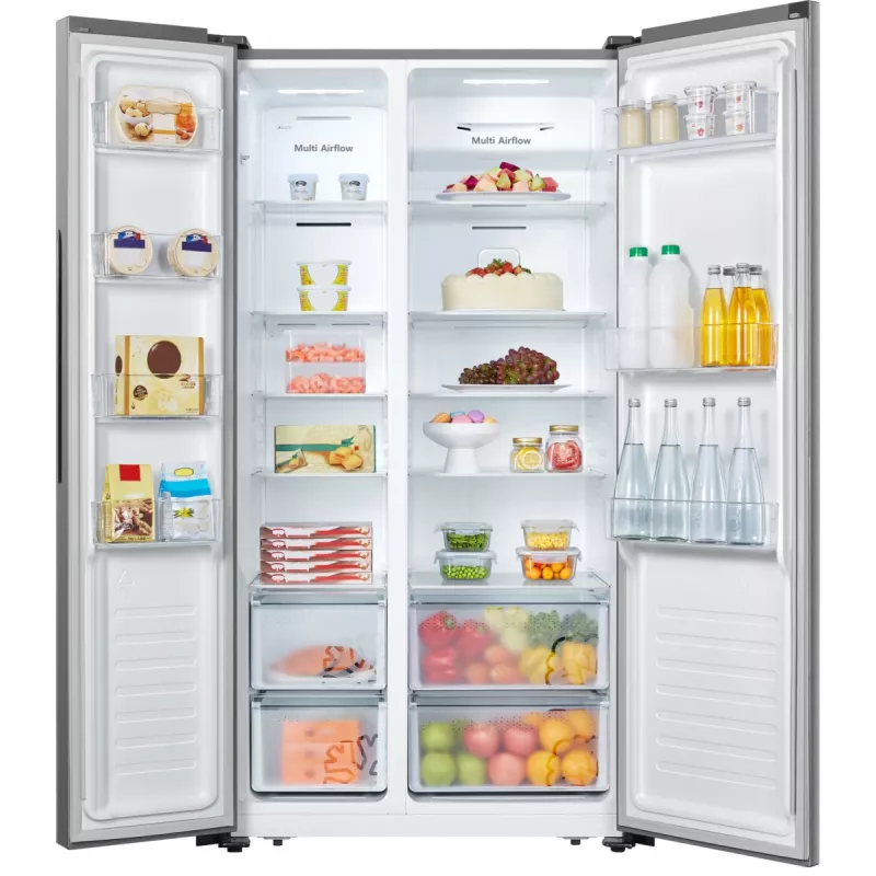 Hisense RS677N4ACC side-by-side refrigerator Freestanding 519 L Stainless steel