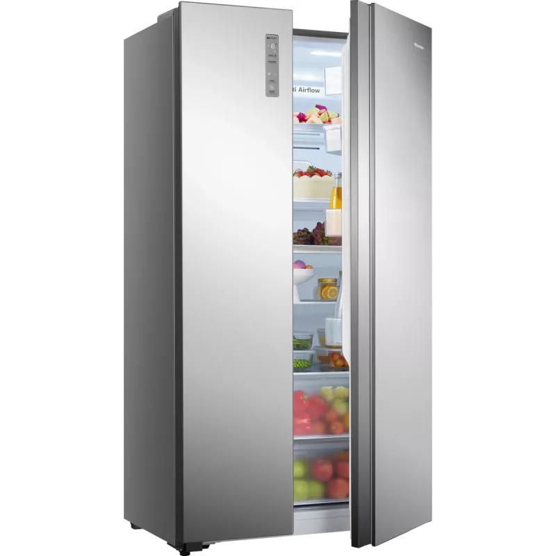 Hisense RS677N4ACC side-by-side refrigerator Freestanding 519 L Stainless steel