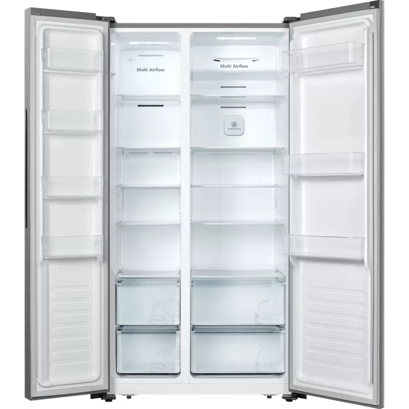 Hisense RS677N4ACC side-by-side refrigerator Freestanding 519 L Stainless steel