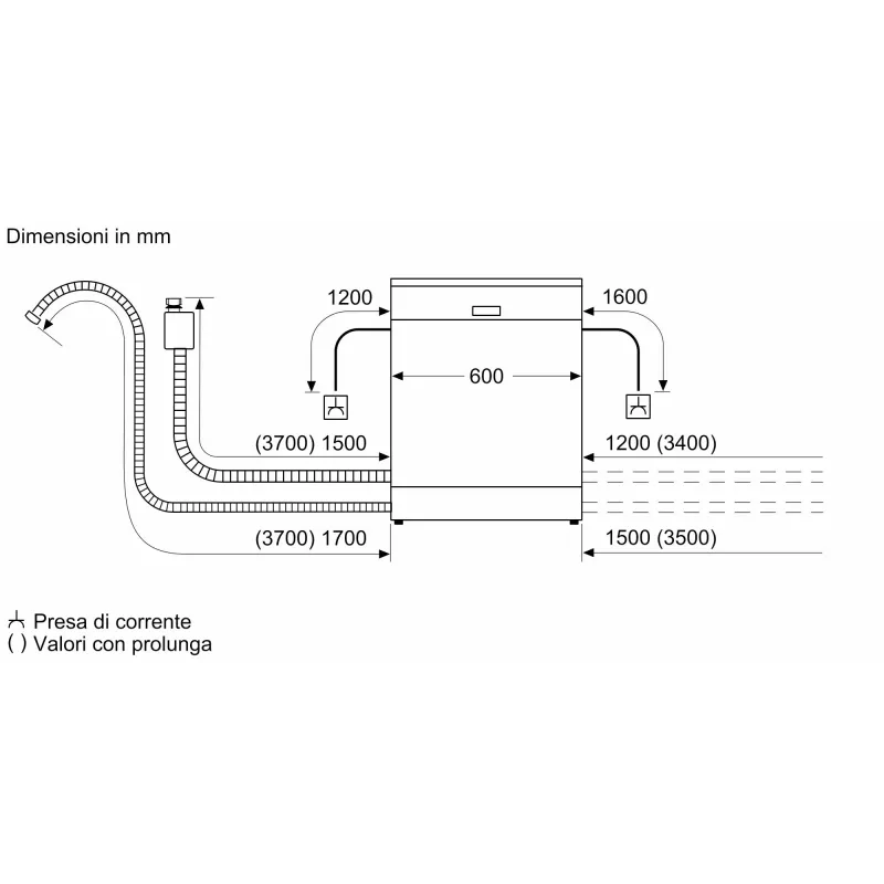 Bosch Serie 4 SMP4ECS71S dishwasher Undercounter 14 place settings