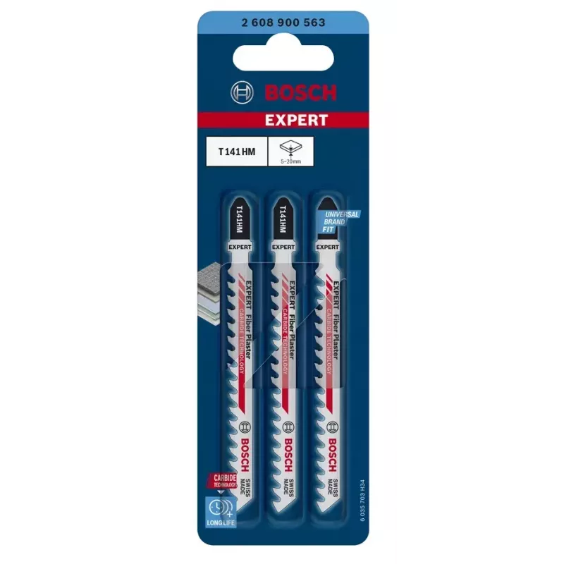 Bosch 2 608 900 563 jigsaw/scroll saw/reciprocating saw blade Jigsaw blade Carbide 3 pc(s)