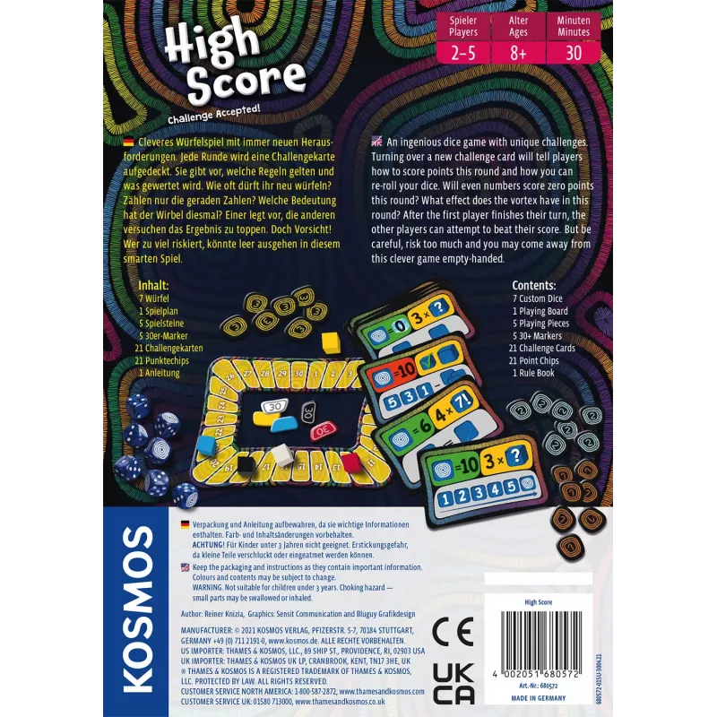 Kosmos High Score Card Game Game of chance