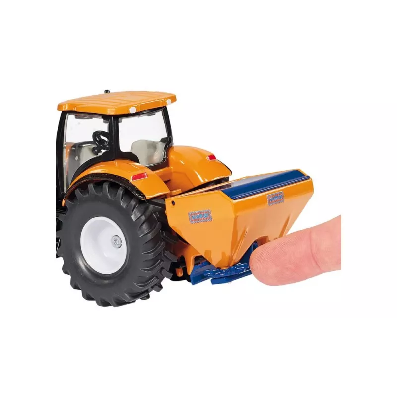 Siku Tractor with ploughing plate and salt spreader, Tractor model, Preassembled, 1:50, Metal, Plastic, 3 yr(s), Black, Blue, Orange